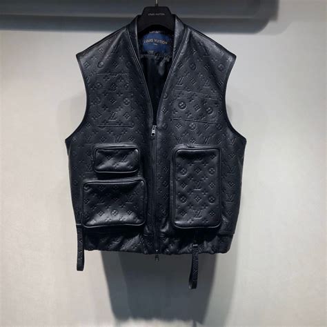 louis vuitton leather vest